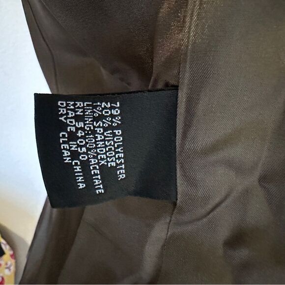 Anne Klein Olive Army Green Stretch 2pc Pant Suit Size 4P - Picture 6 of 10